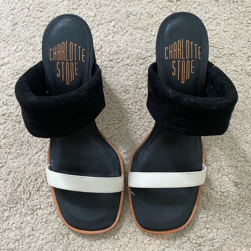 Charlotte Stone never worn black and white heels
